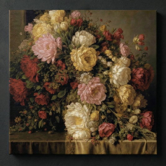 Rachel Ruysch Tarzı Kişiye Özel Sanatsal Tablo