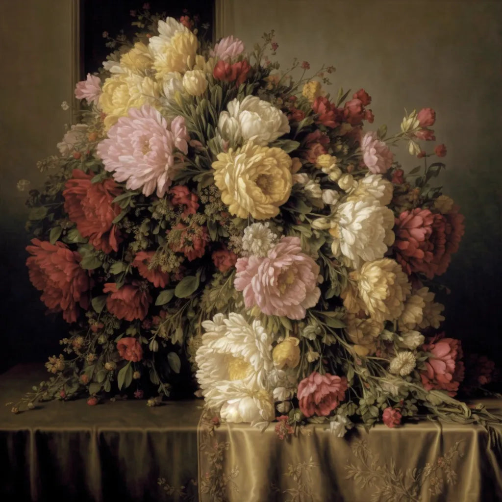 Rachel Ruysch Tarzı Kişiye Özel Sanatsal Tablo